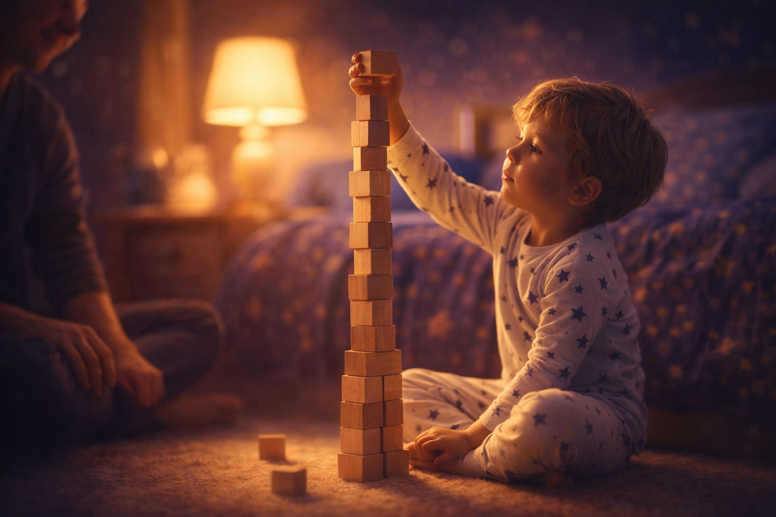 Child asking for the same bedtime story again